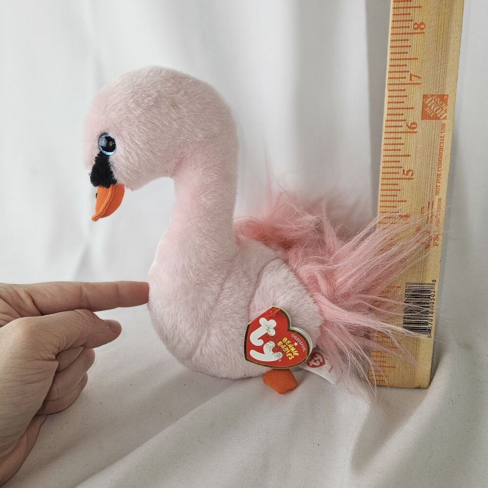 Ty Beanie Baby Babies 6" ODETTE‎ the Pink Swan Stuffed Animal Plush